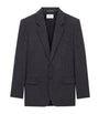 Grey Wool-Cashmere Single-Breasted Jacket