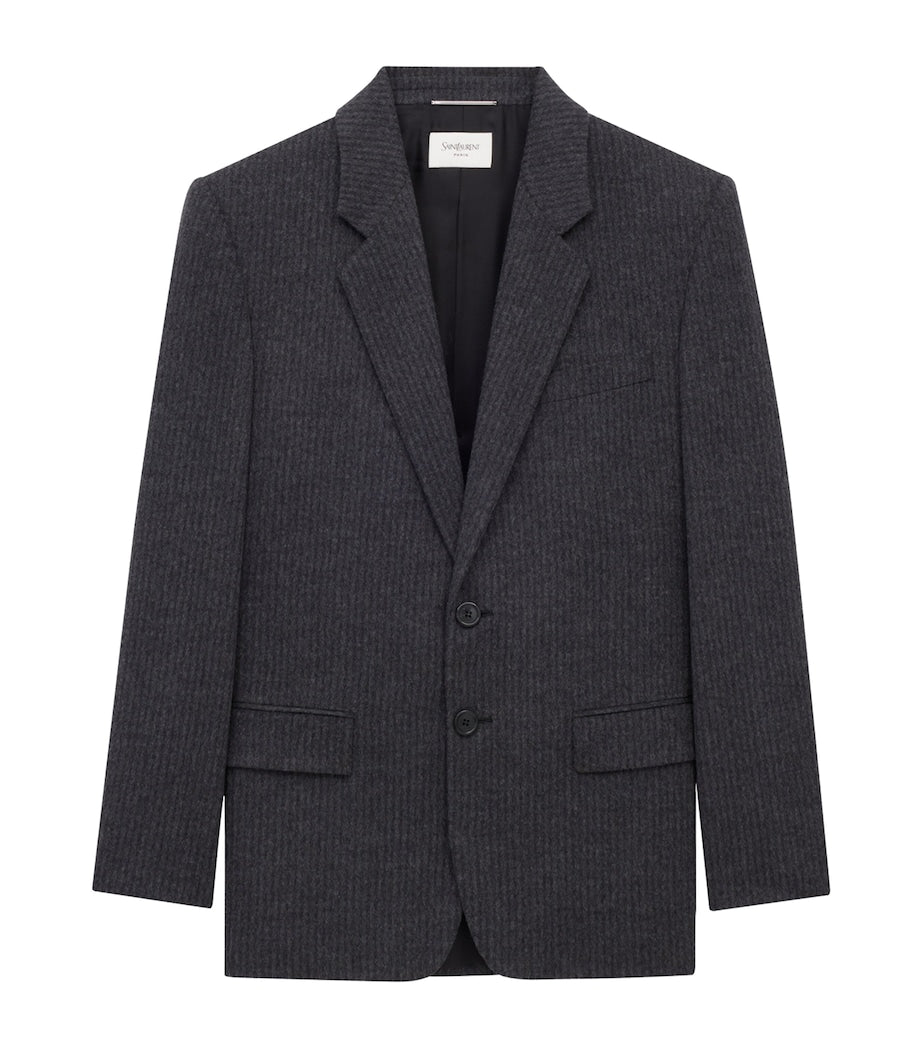 Saint Laurent Wool-Cashmere Single-Breasted Jacket