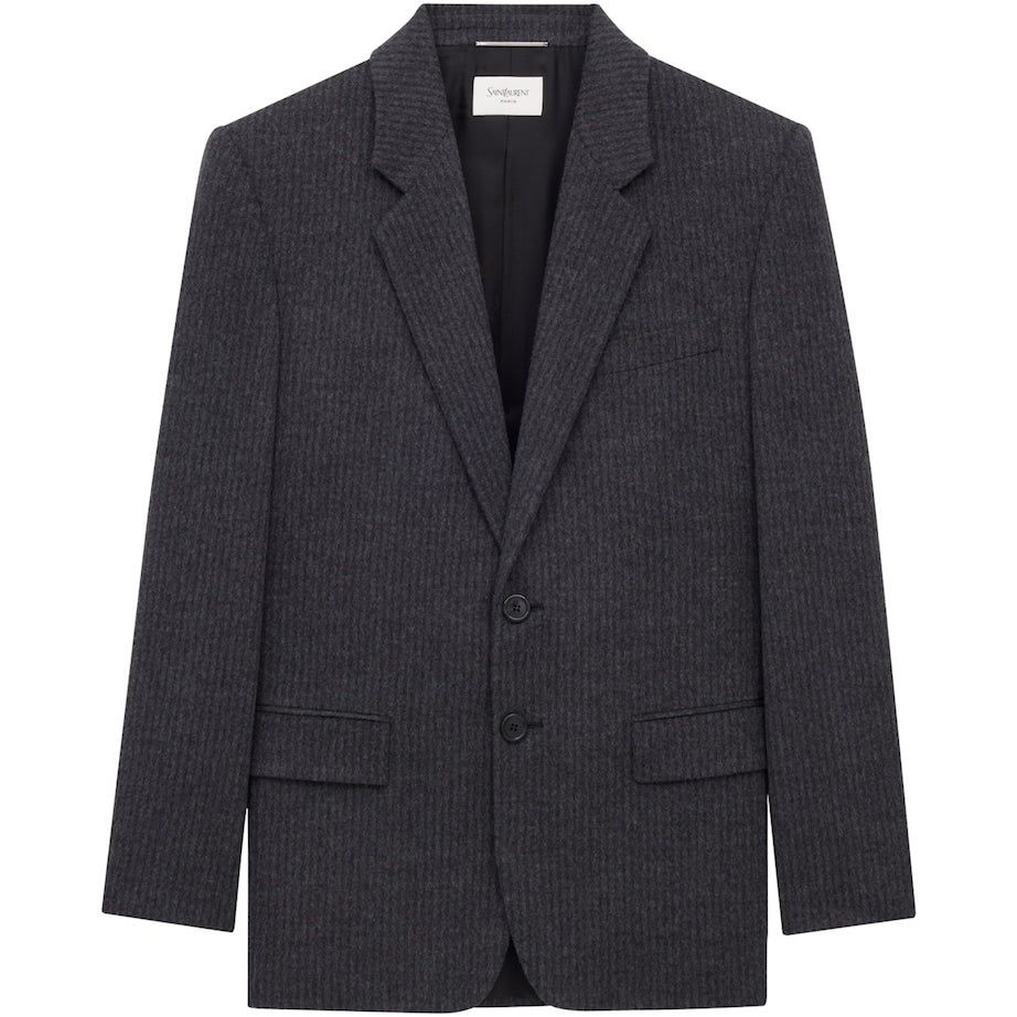 Saint Laurent Wool-Cashmere Single-Breasted Jacket
