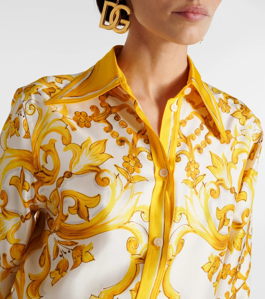 Dolce&Gabbana - Majolica silk twill shirt