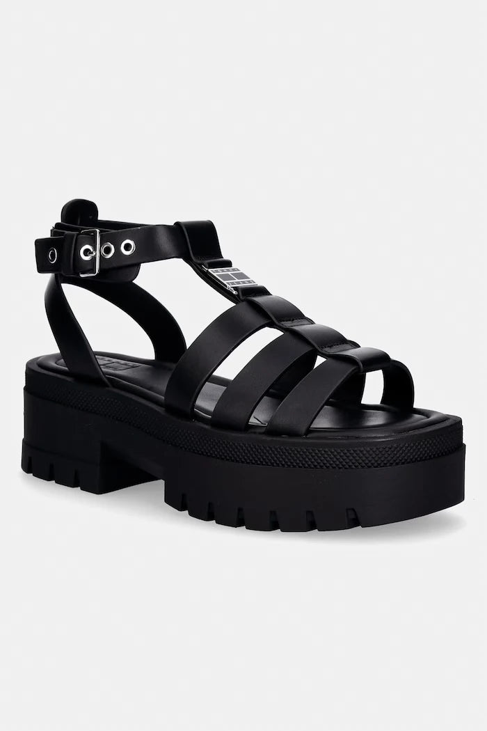 Tommy Jeans Kadın Deri Sandalet TJW FISHERMAN LEATHER MAX SANDAL