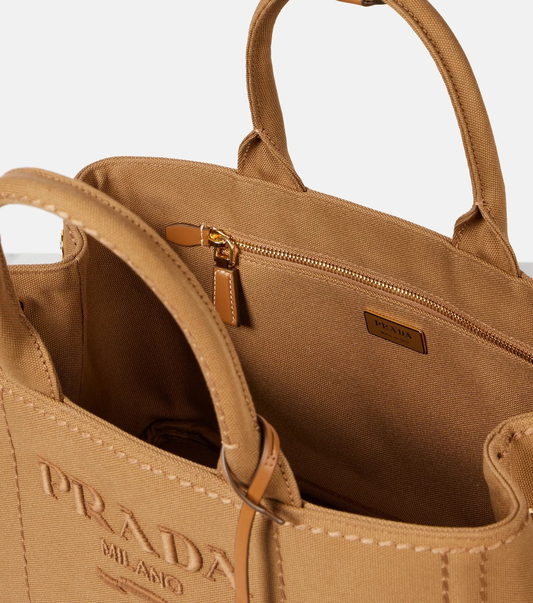 Prada - Prada Jardinière Medium canvas tote bag