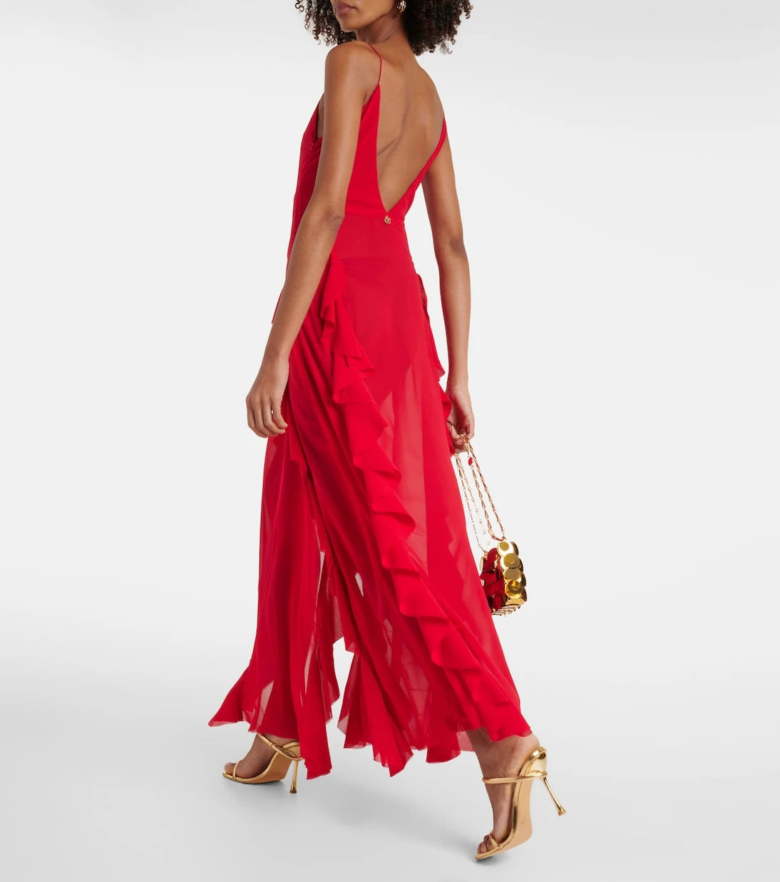 Bananhot - Isabel ruffled cutout maxi dress