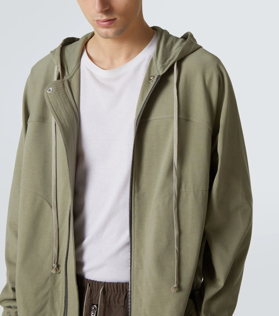 Rick Owens - Zip-up cotton jersey hoodie