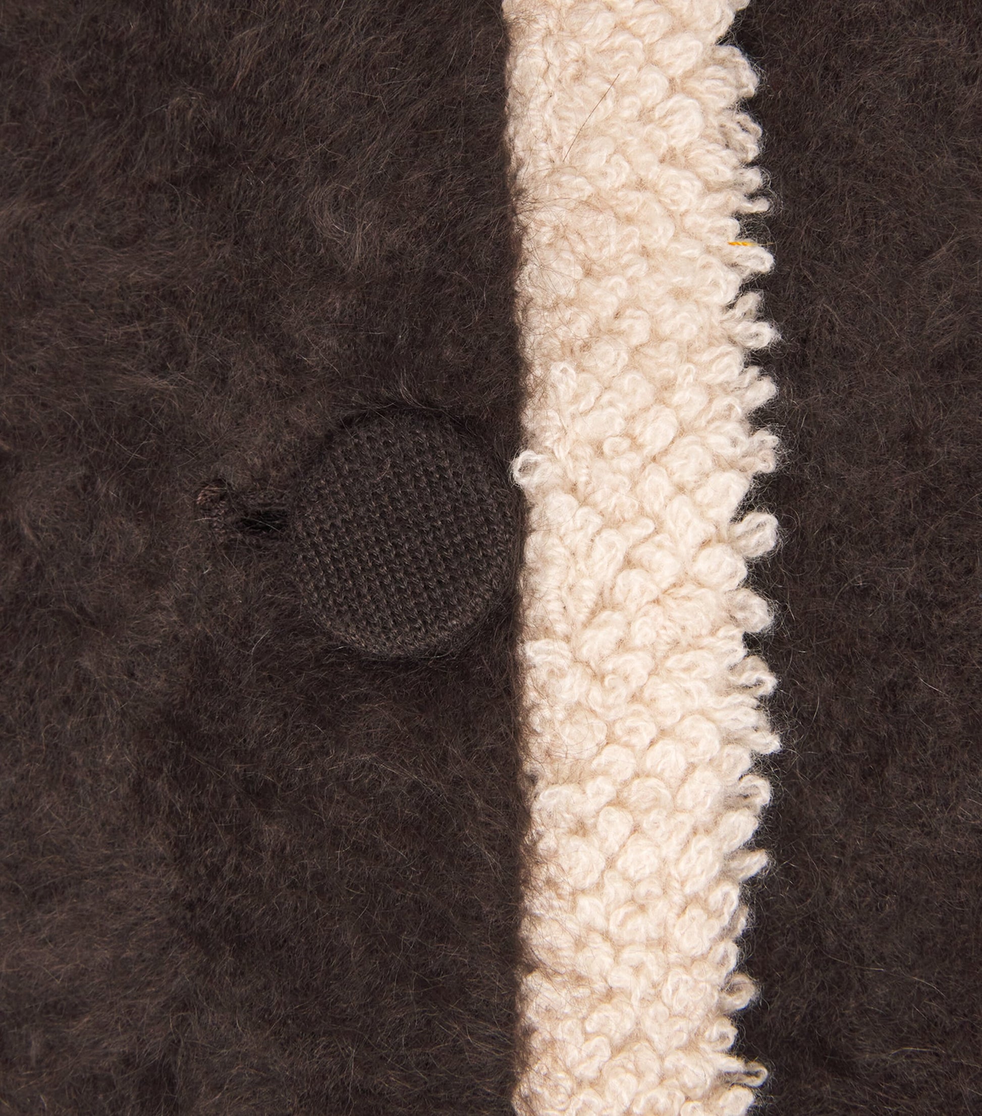 Guest In Residence Brown Cashmere Bouclé-Trim Grizzly Jacket