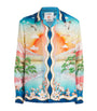 Silk Tennis Club Print Shirt