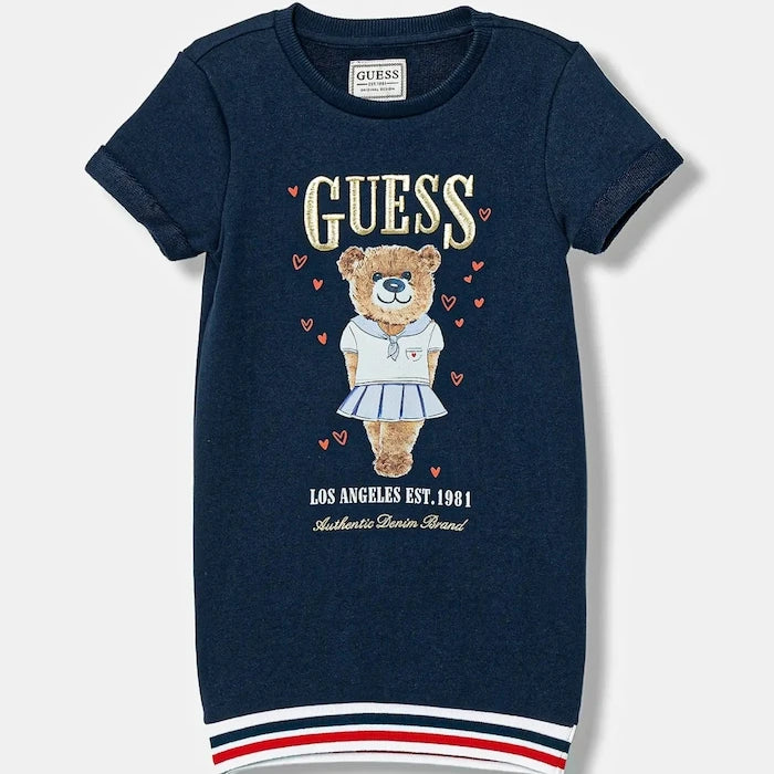Детска памучна рокля Guess