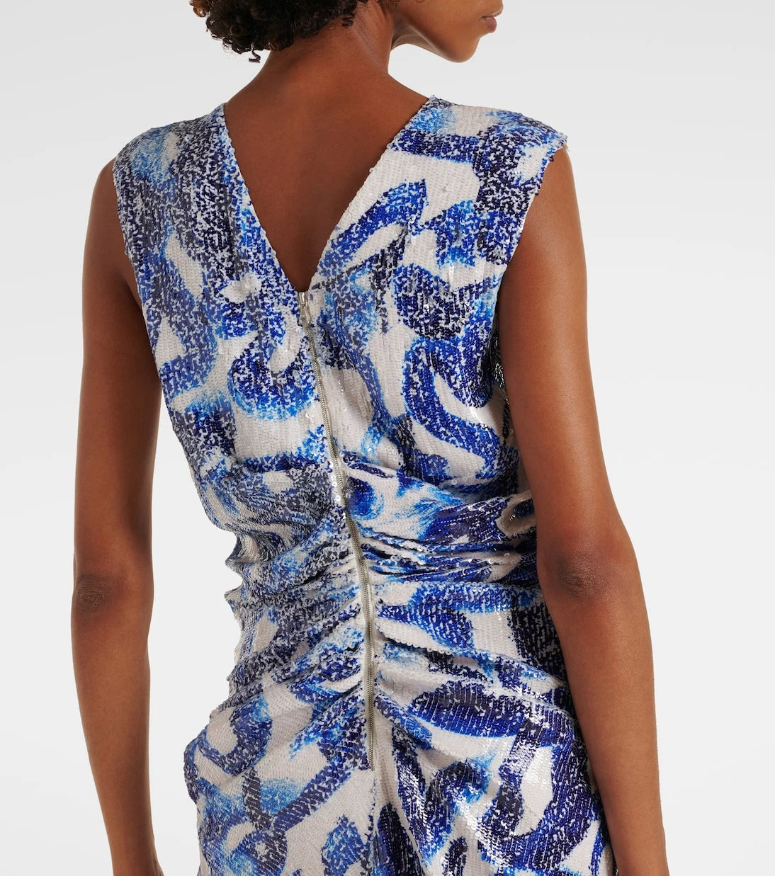 Dries Van Noten - Sequined draped midi dress