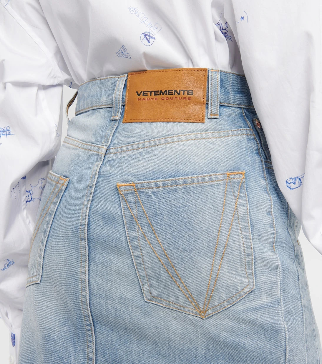 Vetements - Denim midi skirt