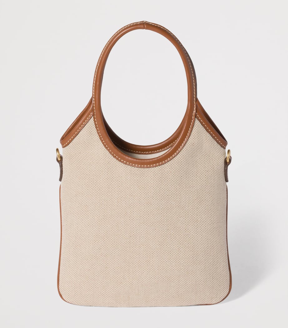 Neutral Canvas-Leather Ivy Tote Bag