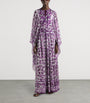 Dolce & Gabbana Multi Silk Majolica Print Kaftan Dress