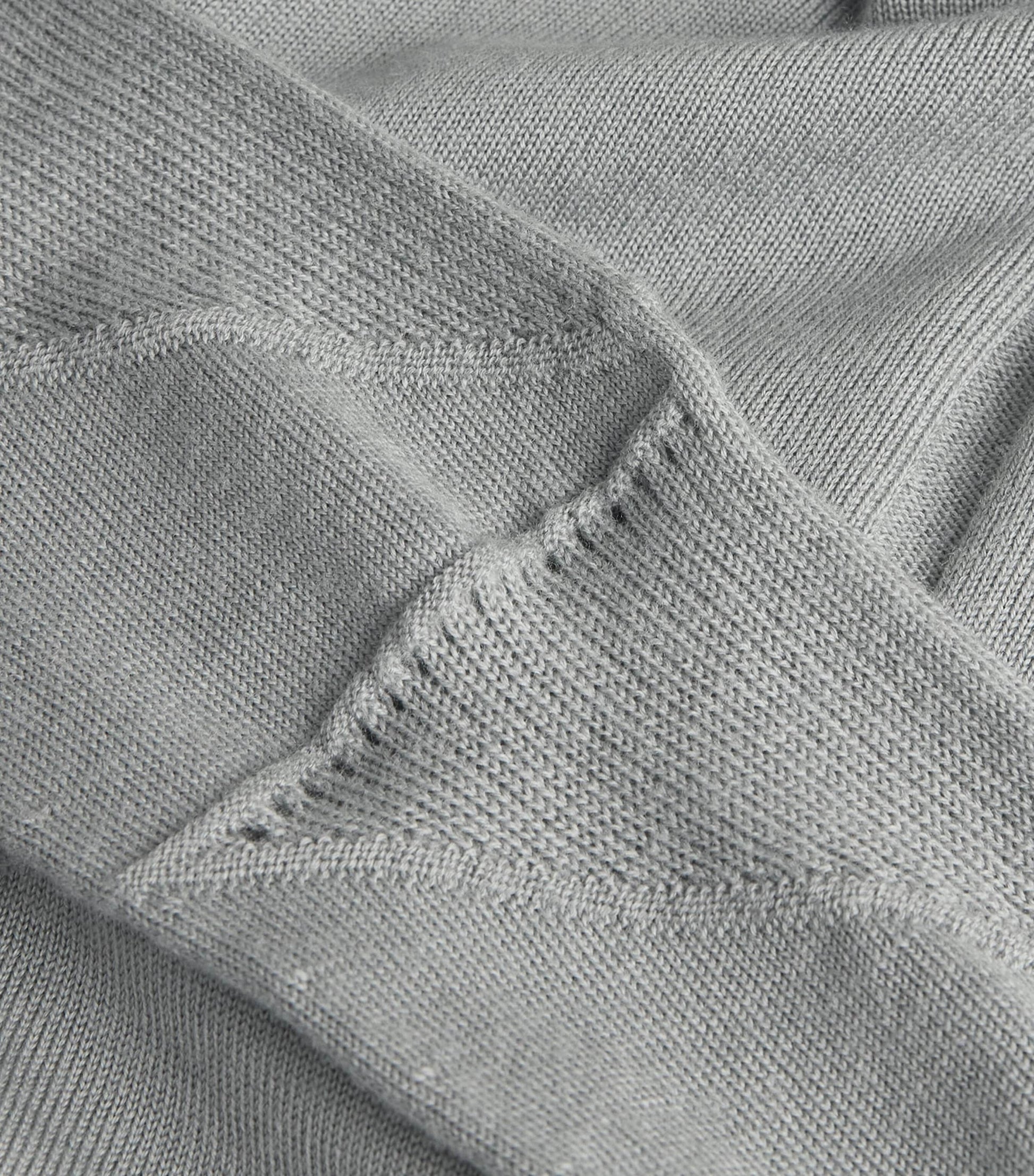 Rick Owens Blue Virgin Wool Knitted Hoodie