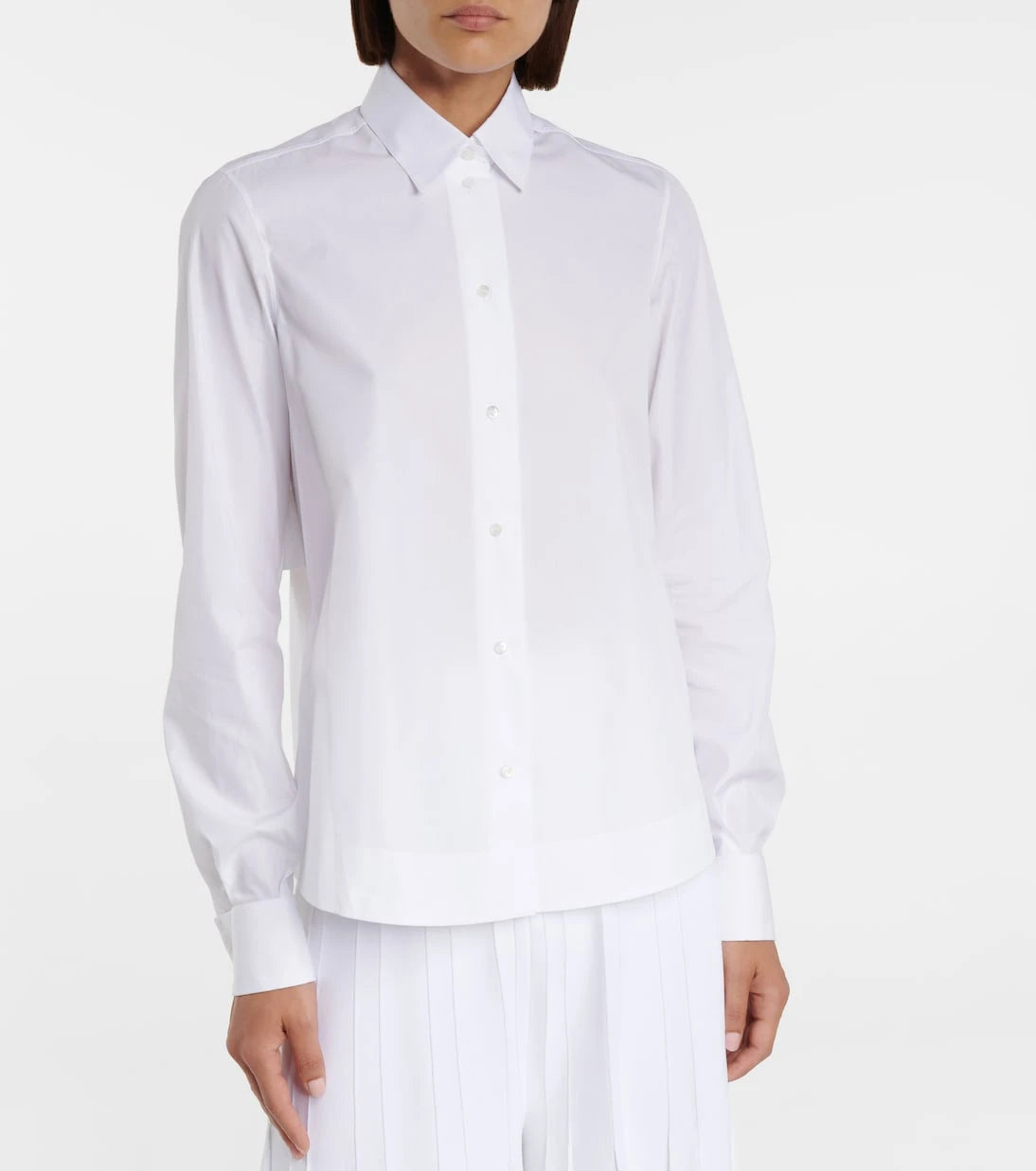 Alaïa - Cotton-blend poplin shirt