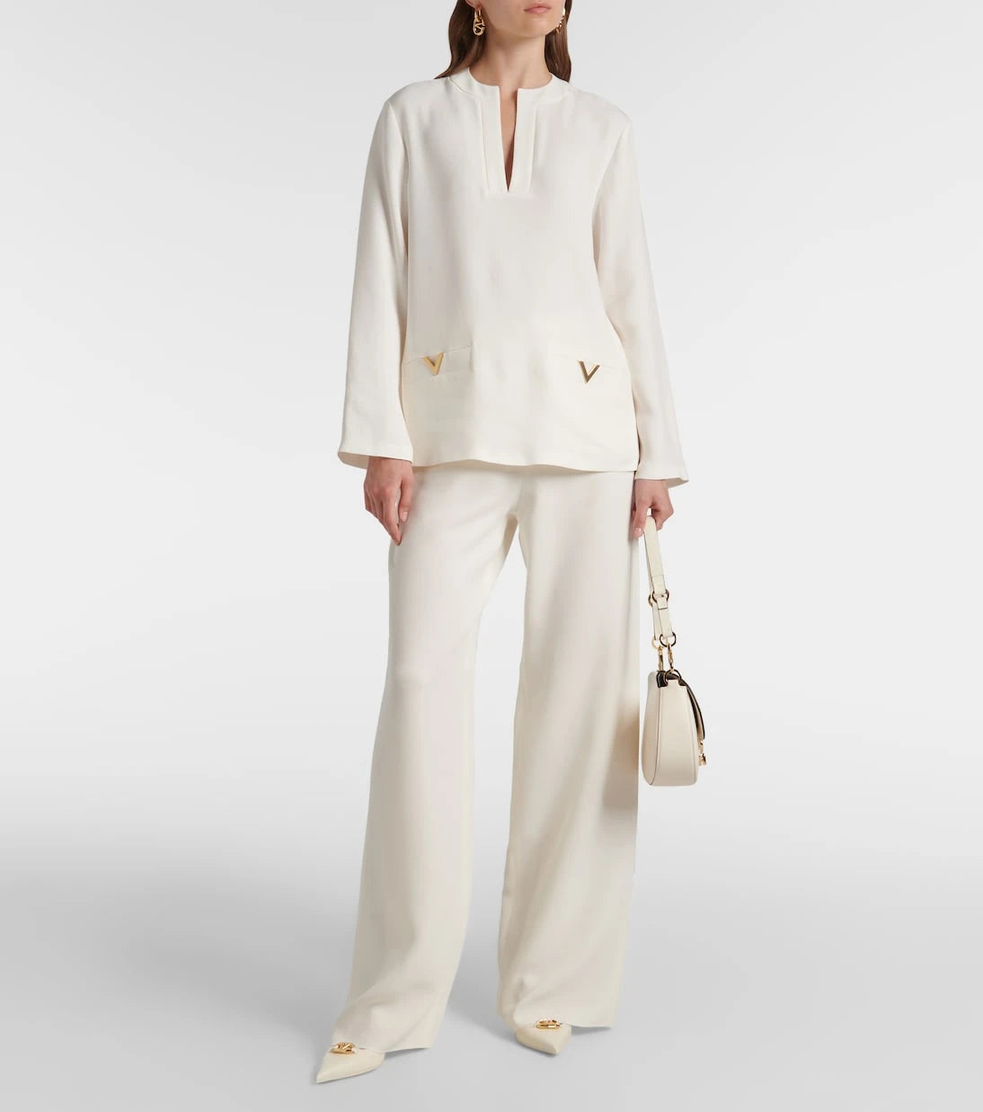 Valentino - Cady Couture high-rise wide-leg pants