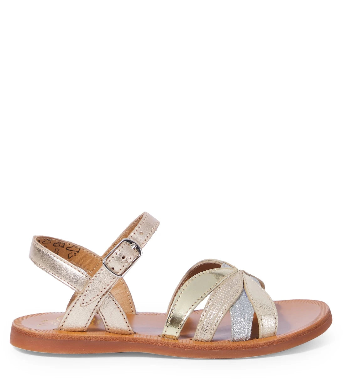 Pom d'Api - Plagette Oto metallic leather sandals