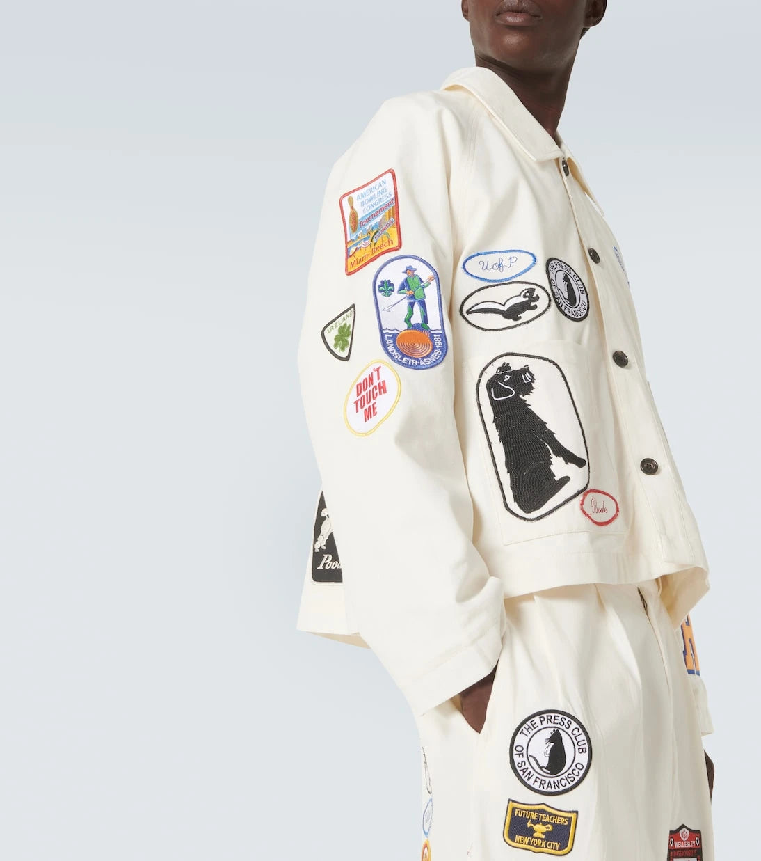 Bode - Cambridge patch-appliqué cotton canvas jacket