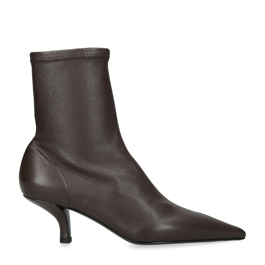 Toteme Brown Nappa Leather Heeled Boots 55