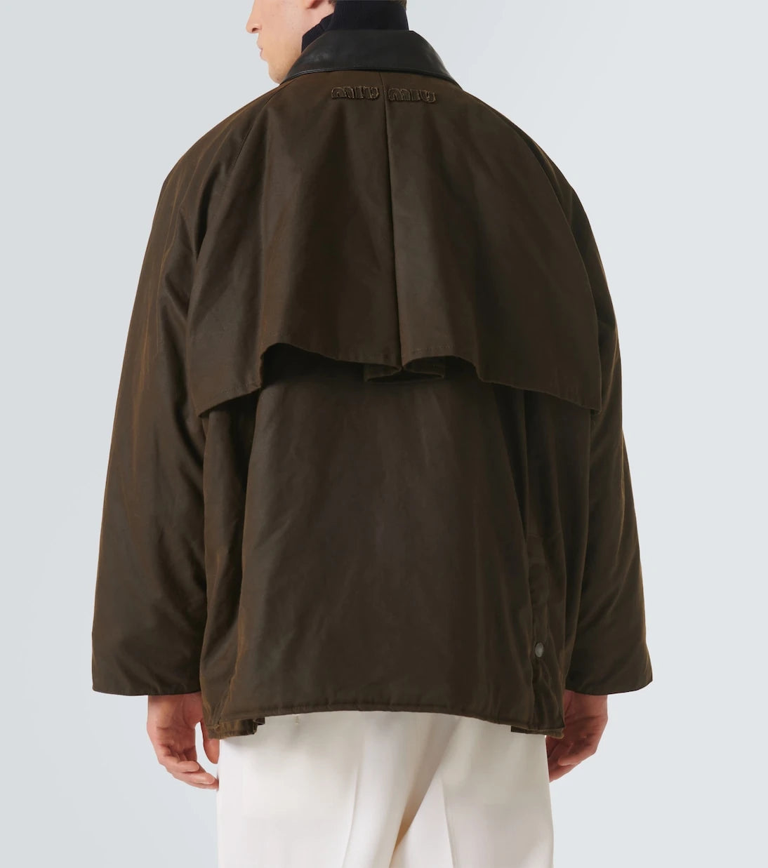 Miu Miu - Leather-trimmed cotton canvas blouson