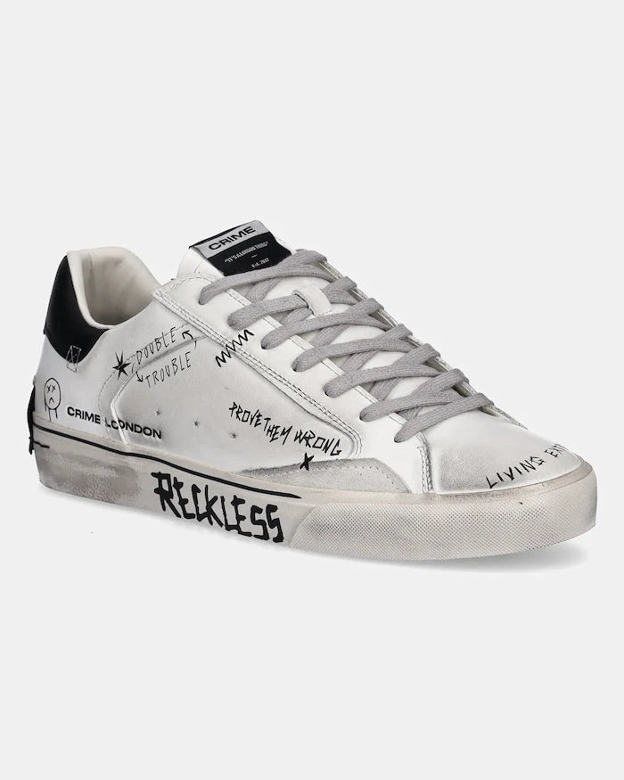 Crime London DISTRESSED DECONSTRUCTED Deri Spor Ayakkabı