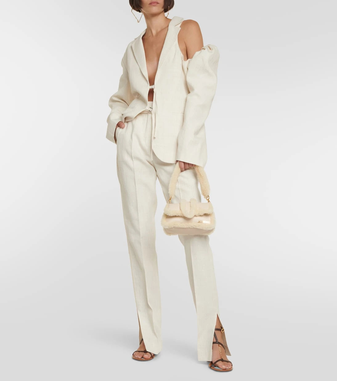 Jacquemus - جاكيت بلايزر "لا فست غاليغا" من مزيج الكتان
