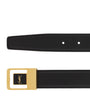 Black Leather Logo Belt