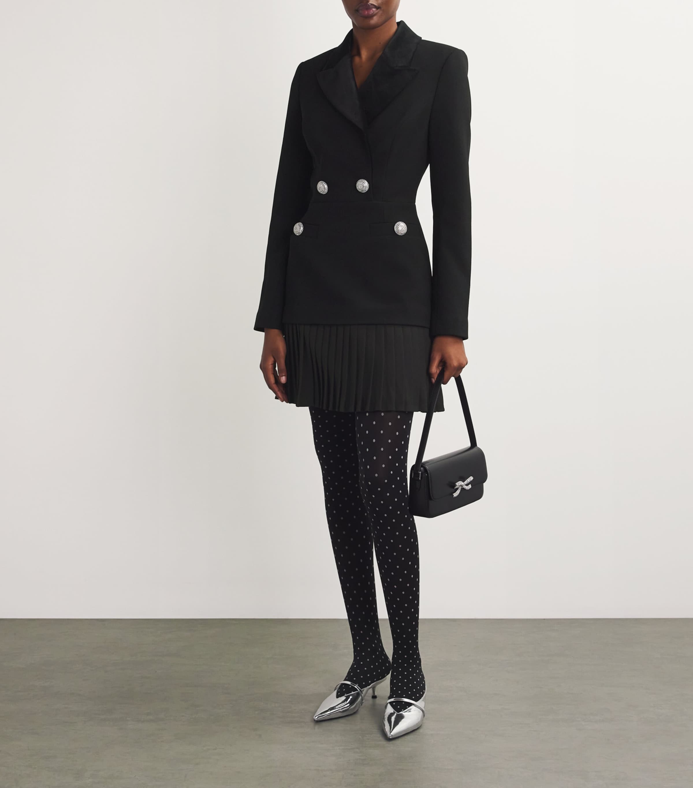 Rebecca Vallance Black Celia Tux Mini Dress