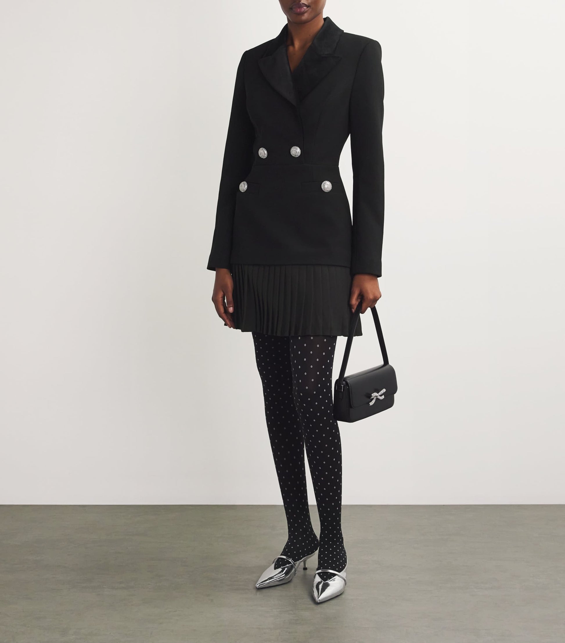 Rebecca Vallance Black Celia Tux Mini Dress