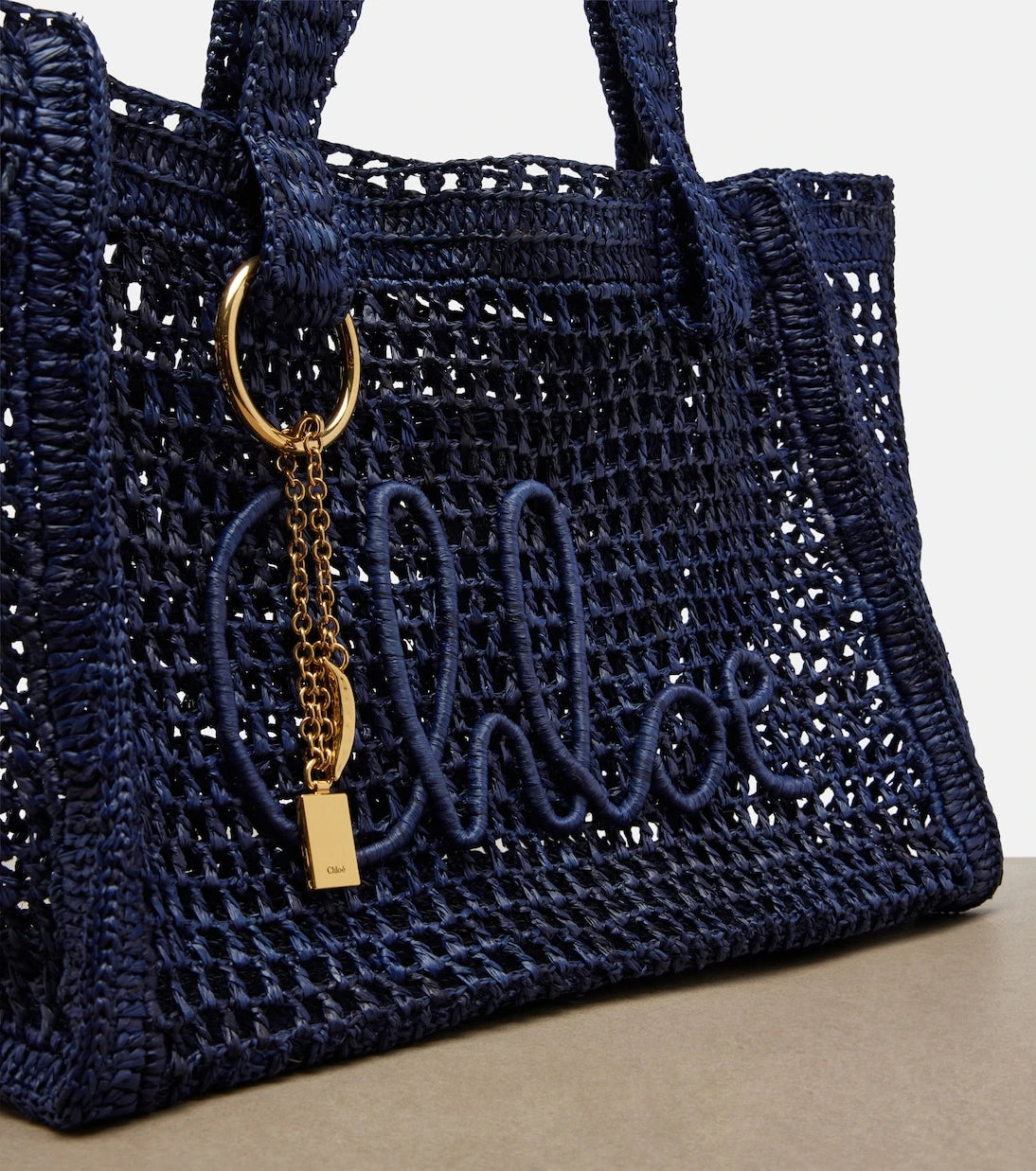 Chloé - Summer Banana East-West raffia tote bag