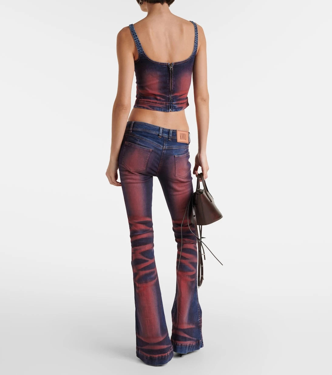 KNWLS - Harley printed denim crop top