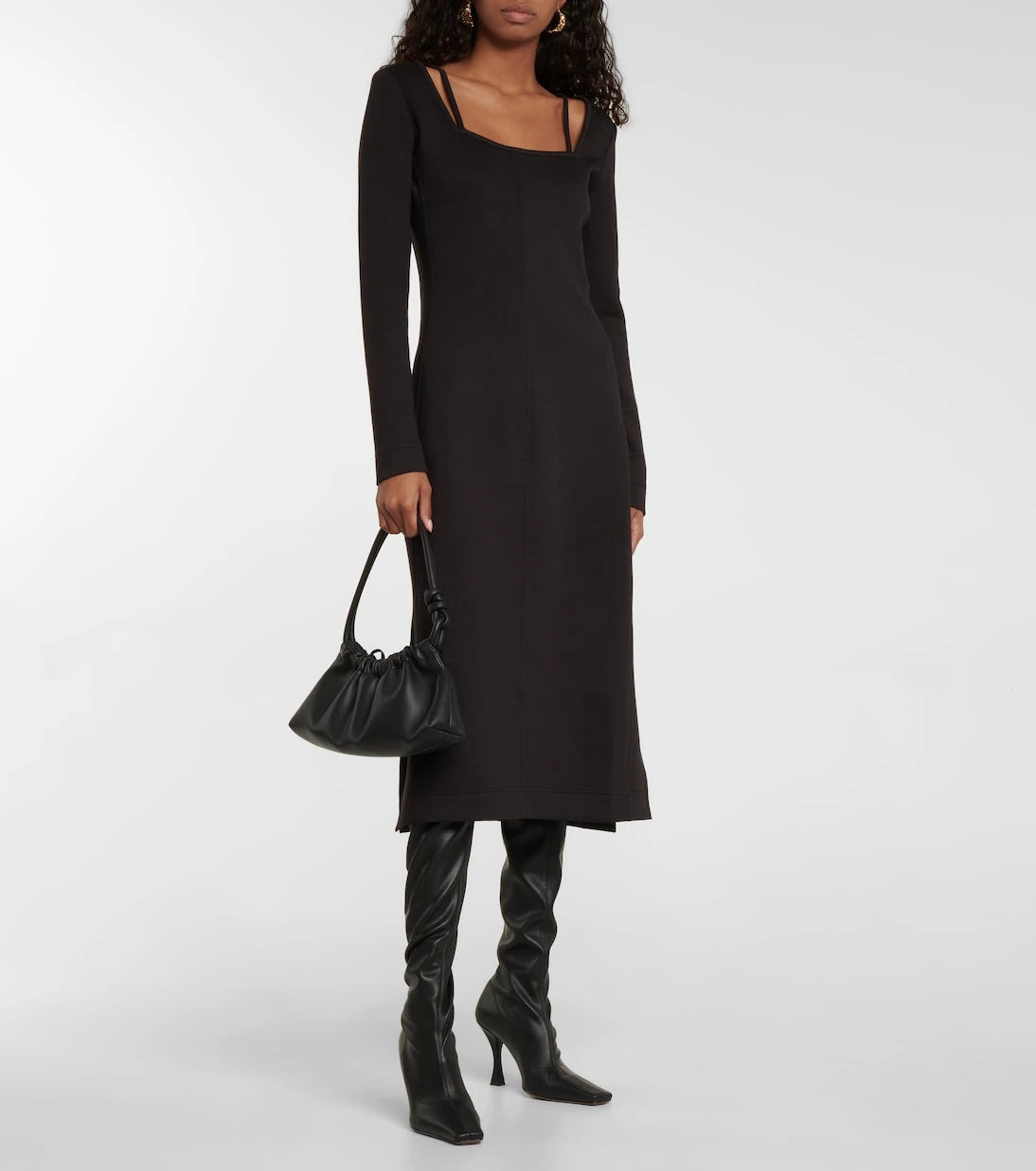 Proenza Schouler - فستان ميدي من الجيرسي المطاطي