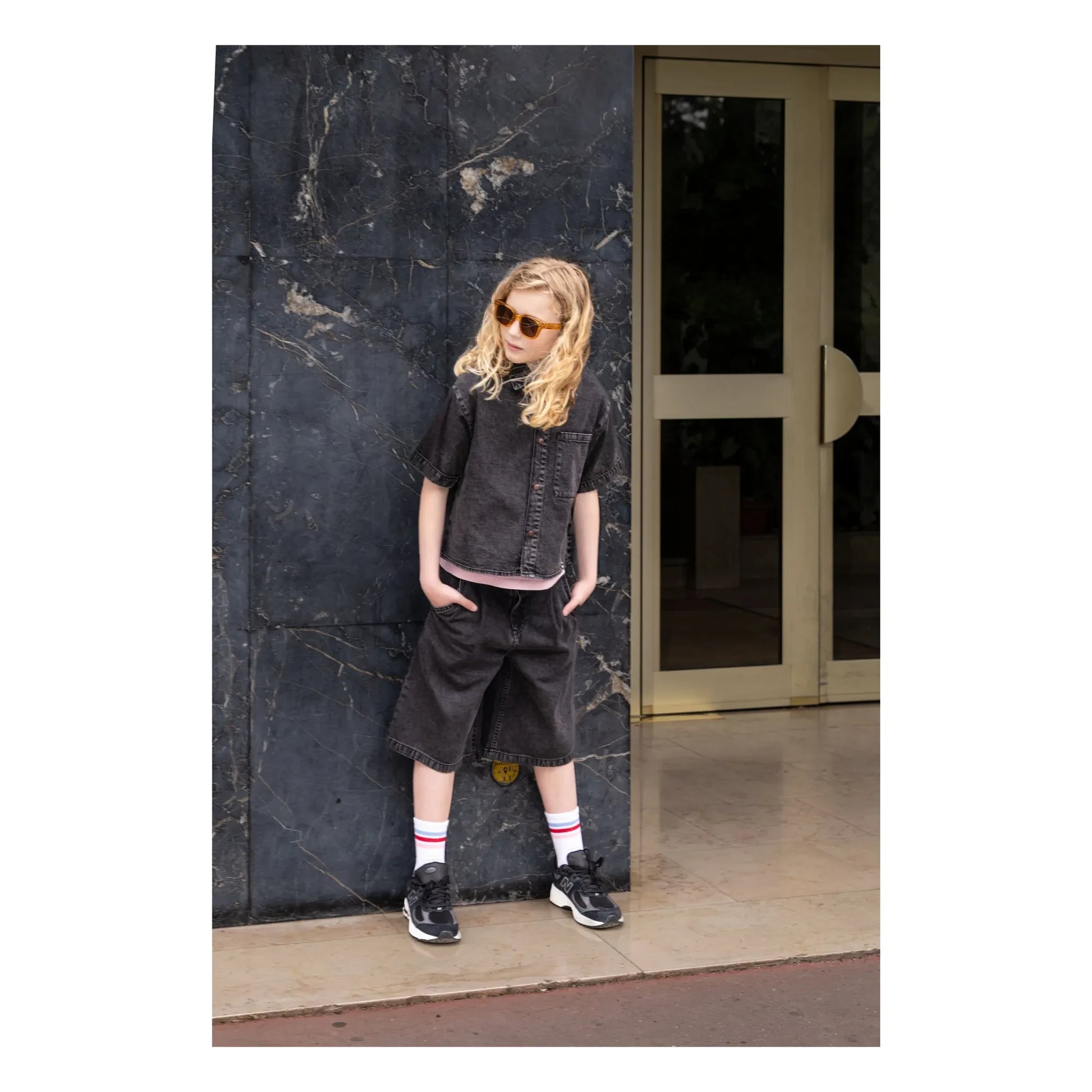 Finger in the nose - Bermuda shorts Denim Tate | Grey