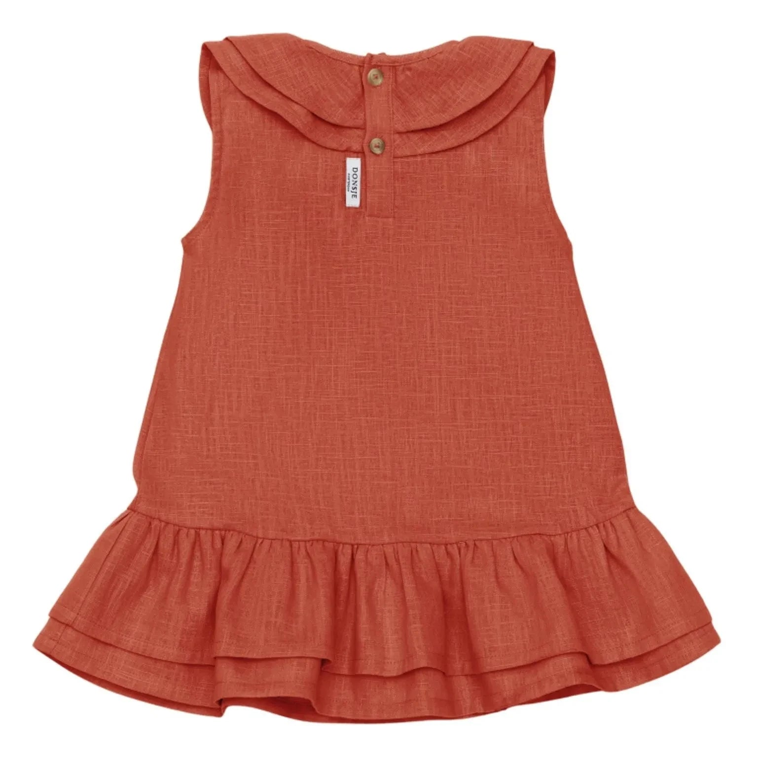 Donsje - Michelle Linen Dress | Faded red