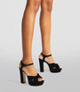 Black Heloise 120 Velvet Platform Sandals