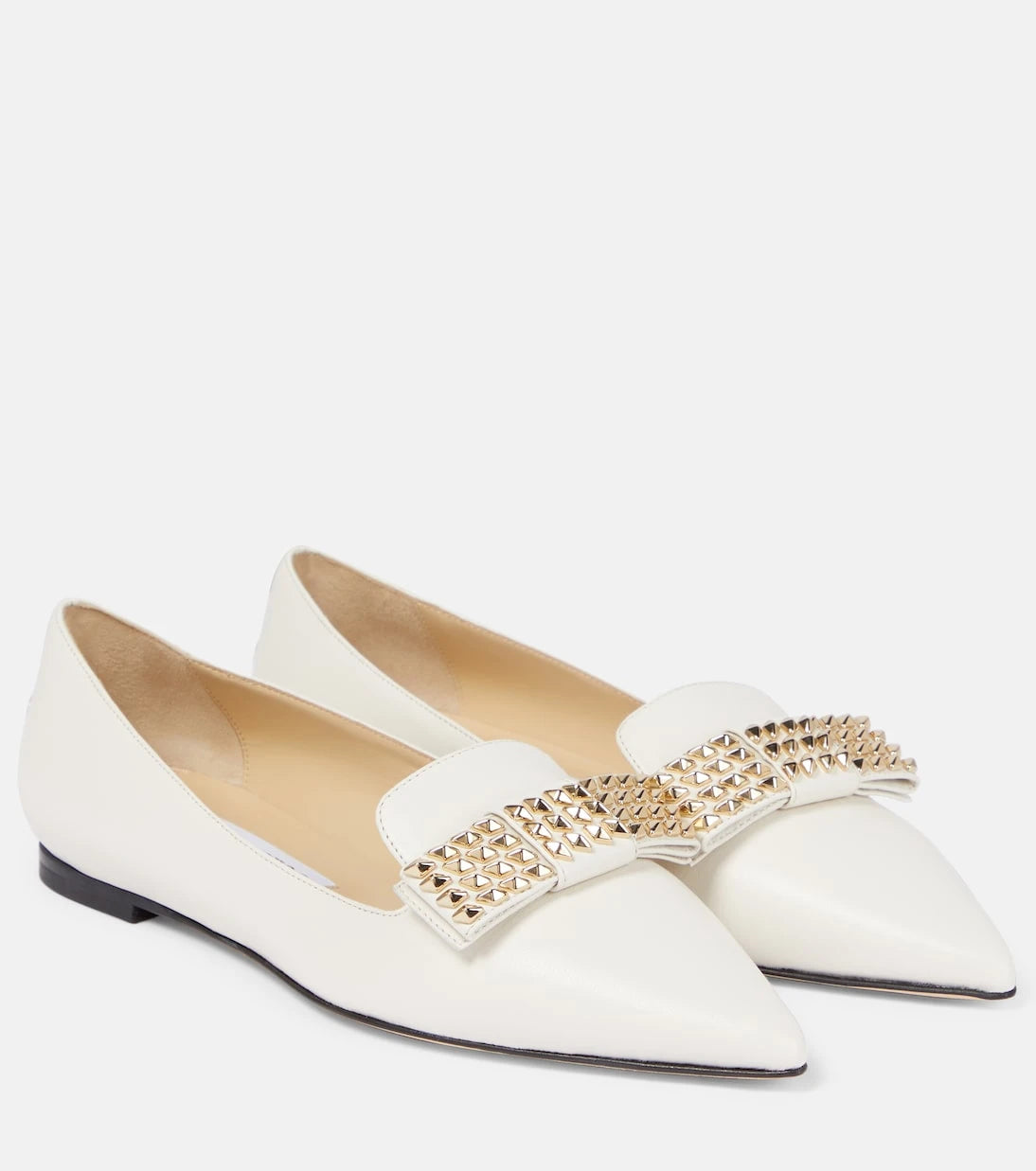 Jimmy Choo - Gala embellished leather ballet flats
