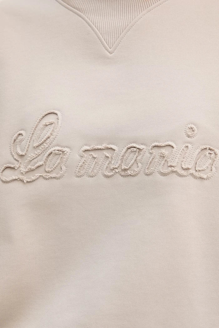 La Mania kadın pamuklu oversize sweatshirt
