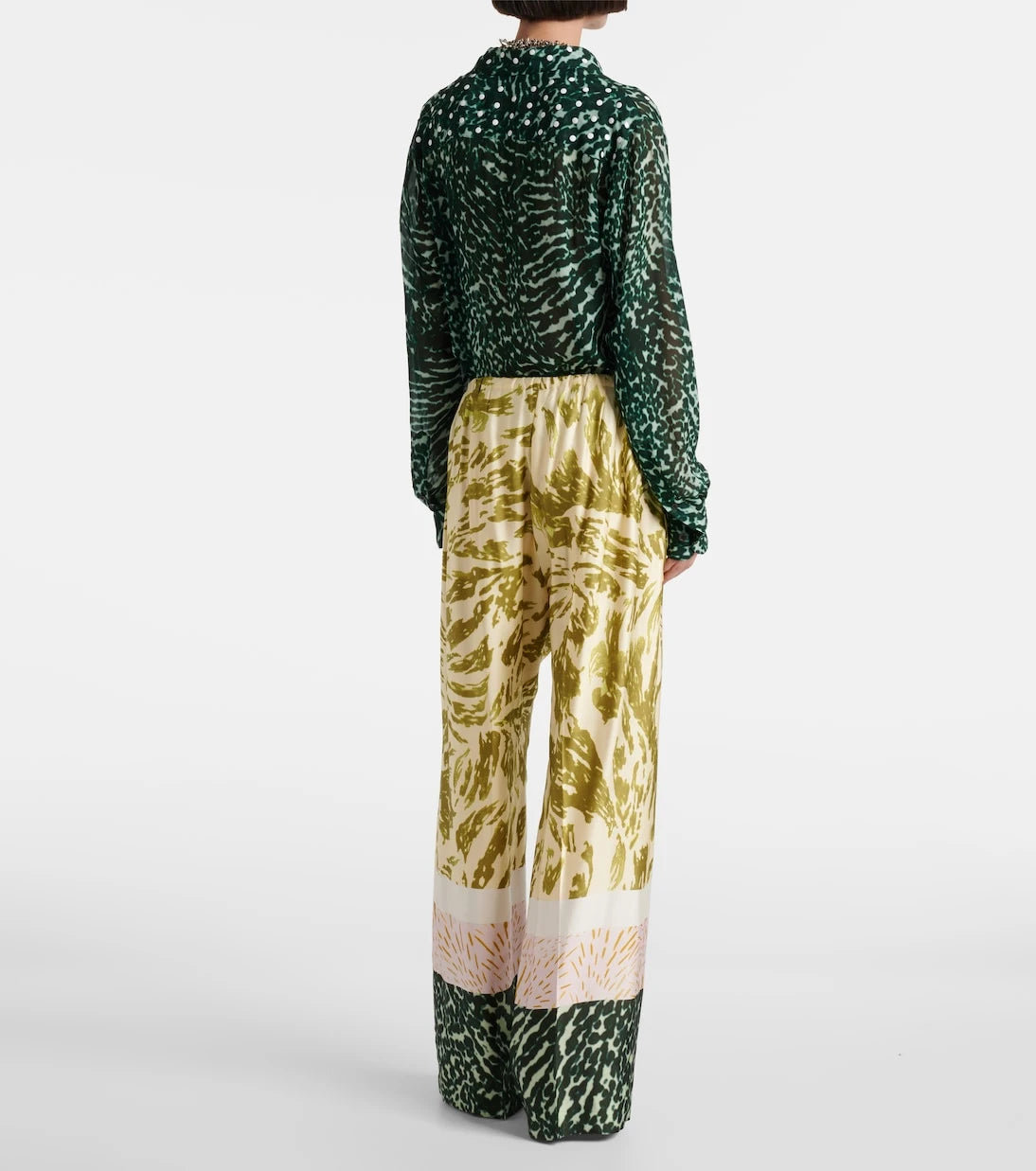 Dries Van Noten - Printed wide-leg pants