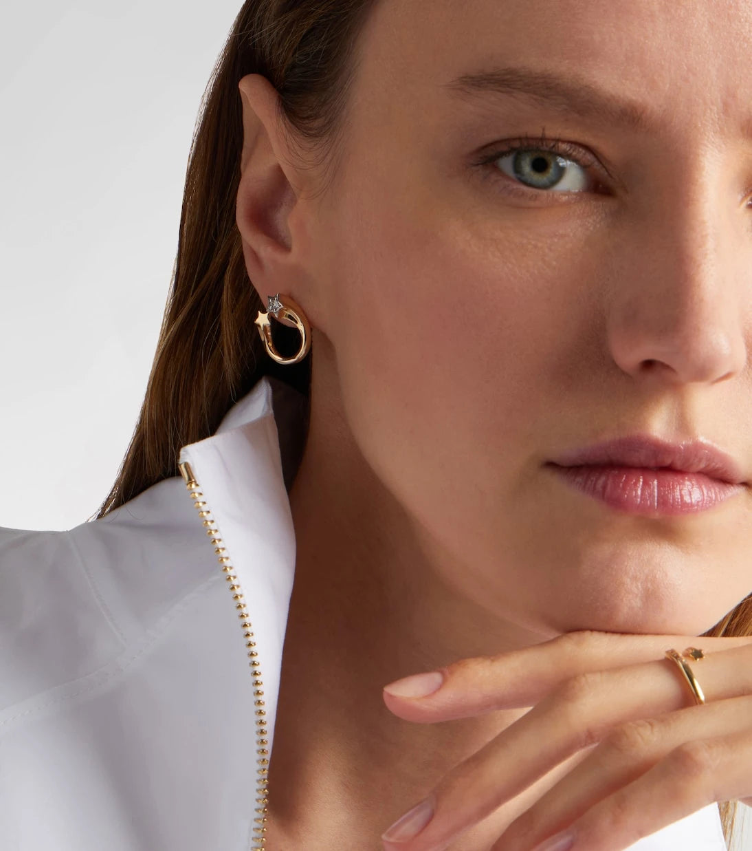 Roxanne First - Shooting Star 14kt gold earrings with diamonds