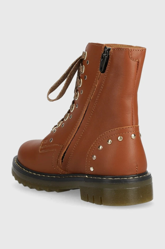 Детски кожени кубинки Pom D'api SID HI STUD