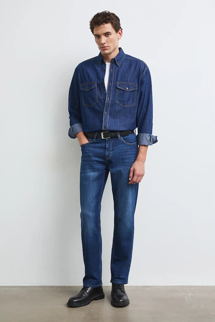 Erkek denim gömlek