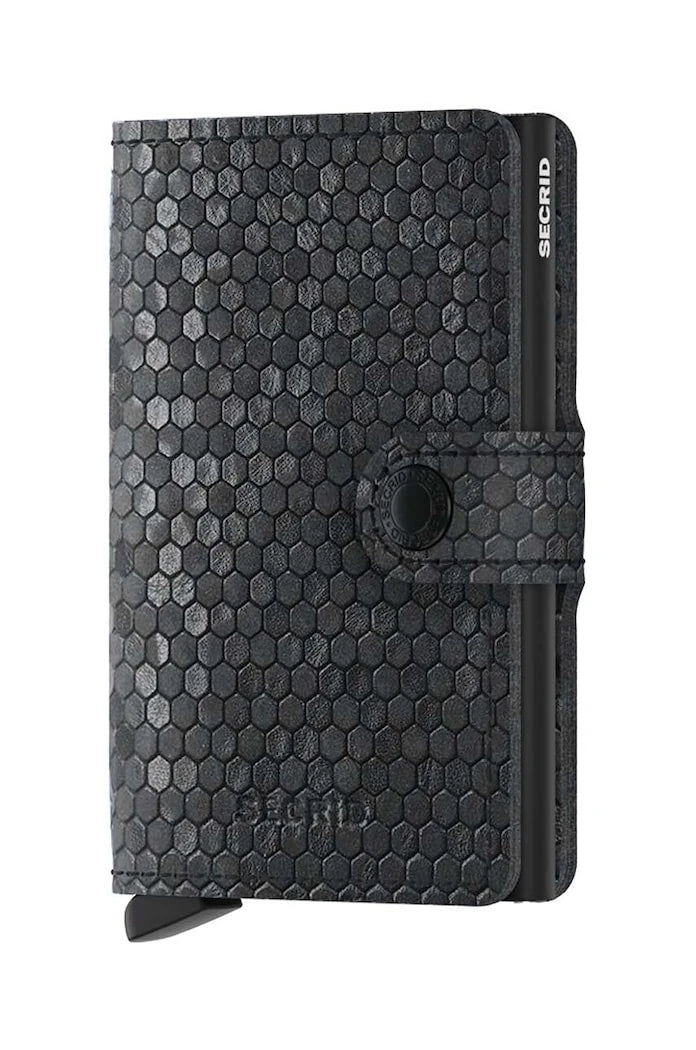 Кожен портфейл Secrid Miniwallet Hexagon Black