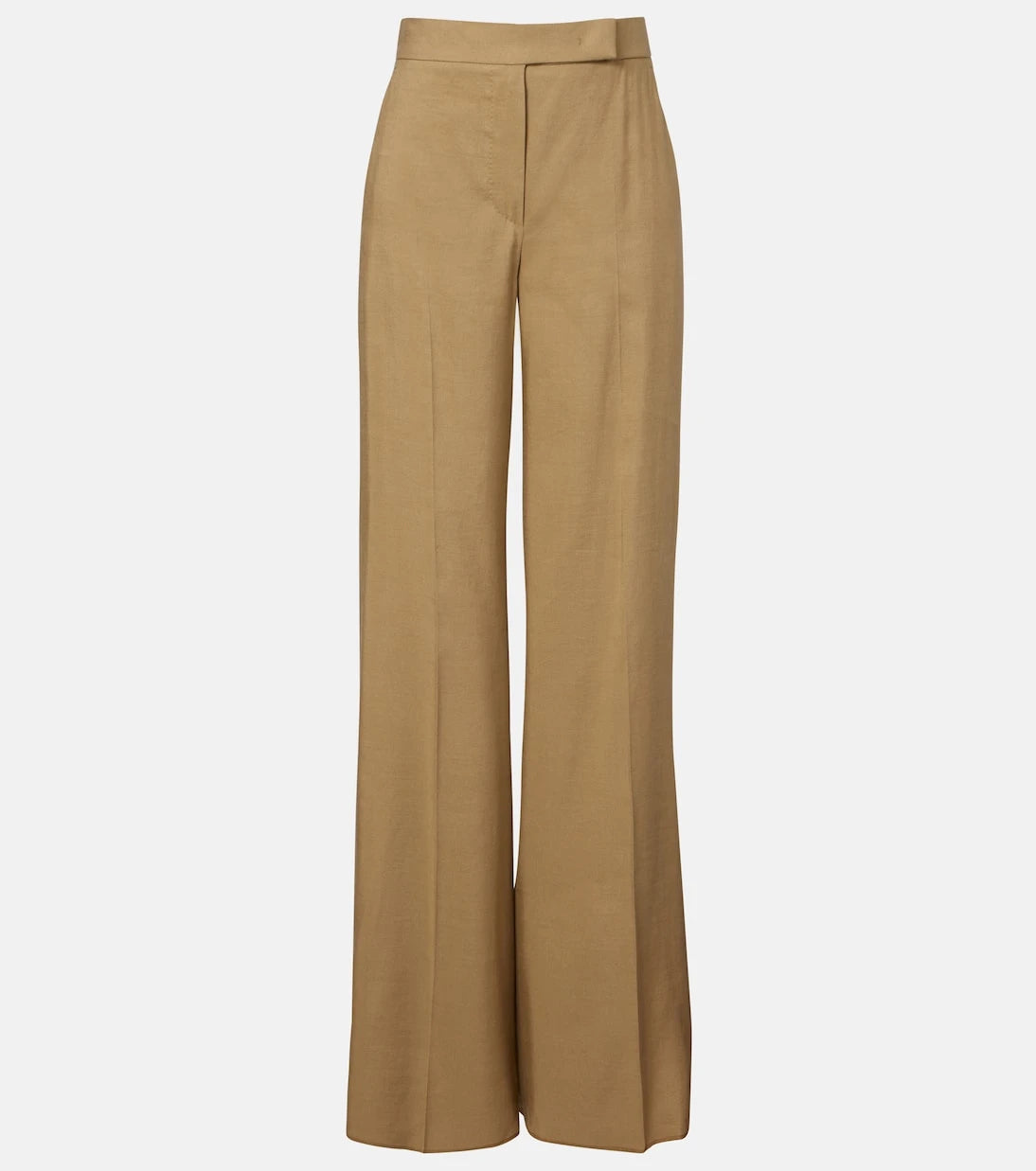 Max Mara - Linen and silk twill wide-leg pants