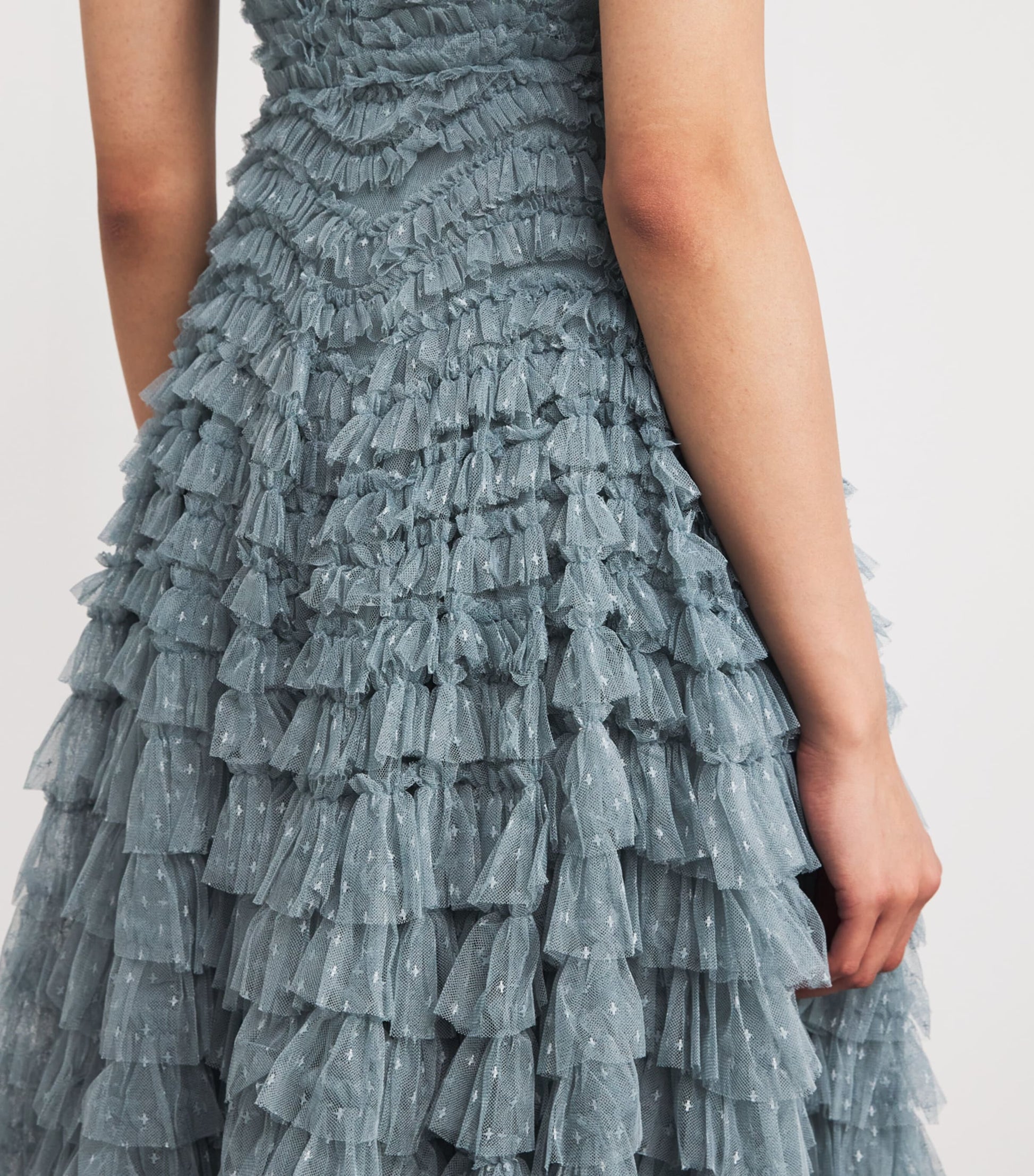 Needle & Thread Blue Strapless Hattie Maxi Dress