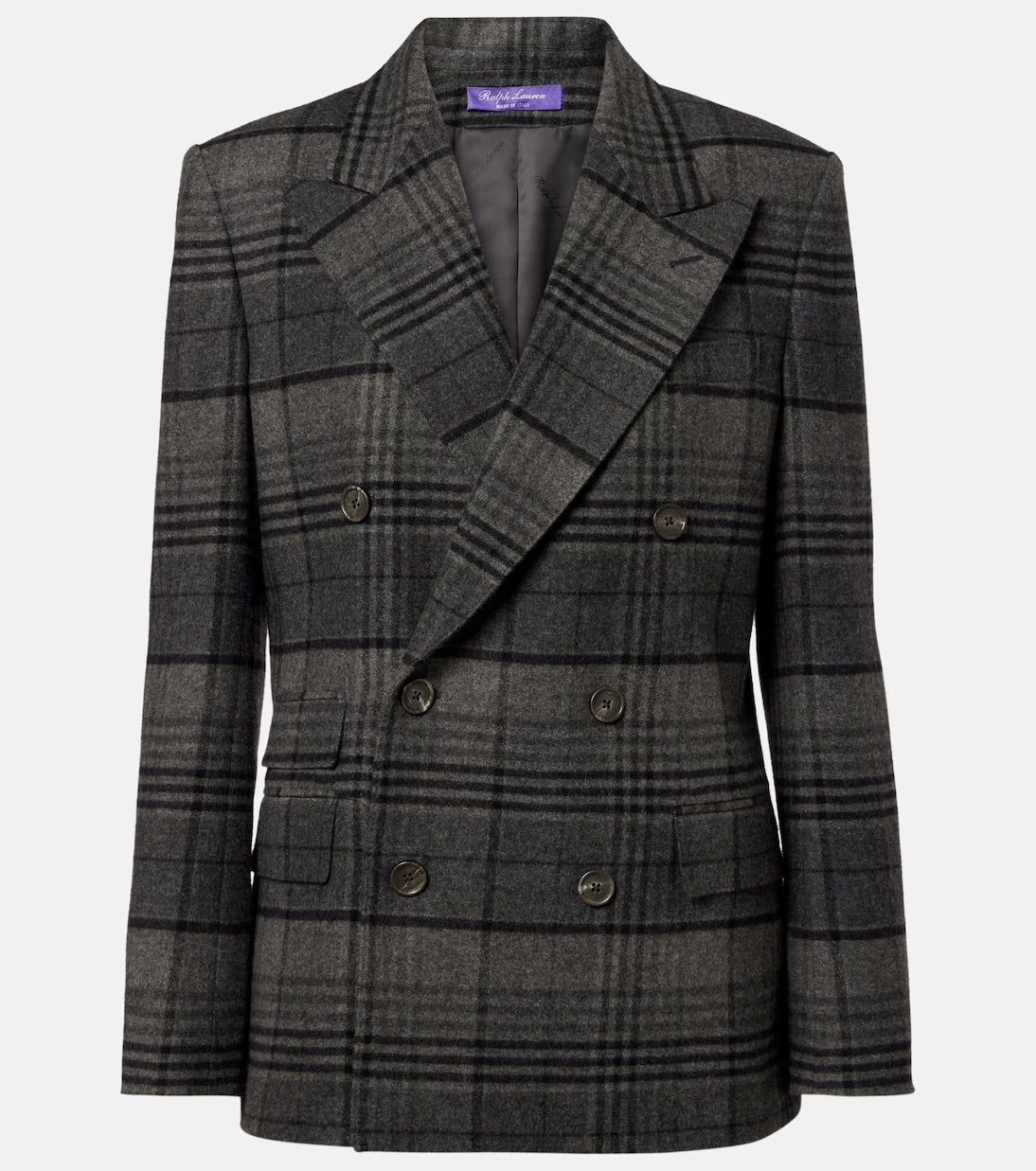 Ralph Lauren Collection - جاكيت صوف كينت مزدوج الصدر بنقشة مربعات