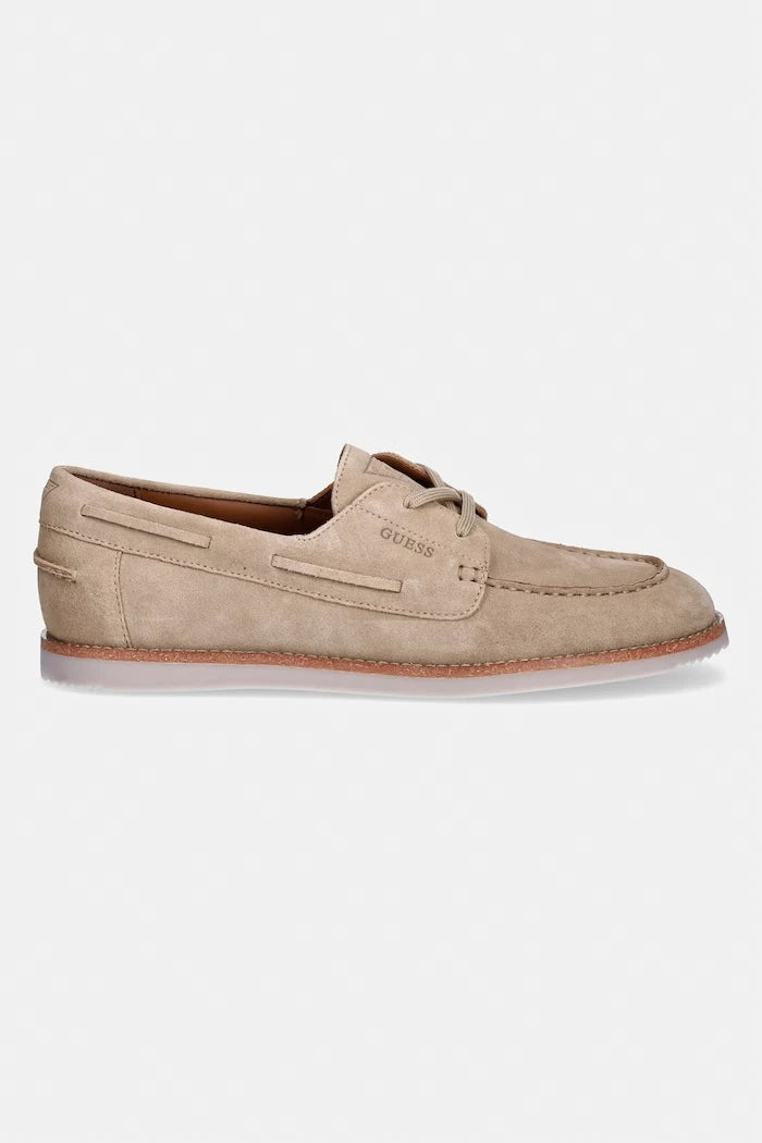 Guess мокасини мъжки от велур OPPERNE
