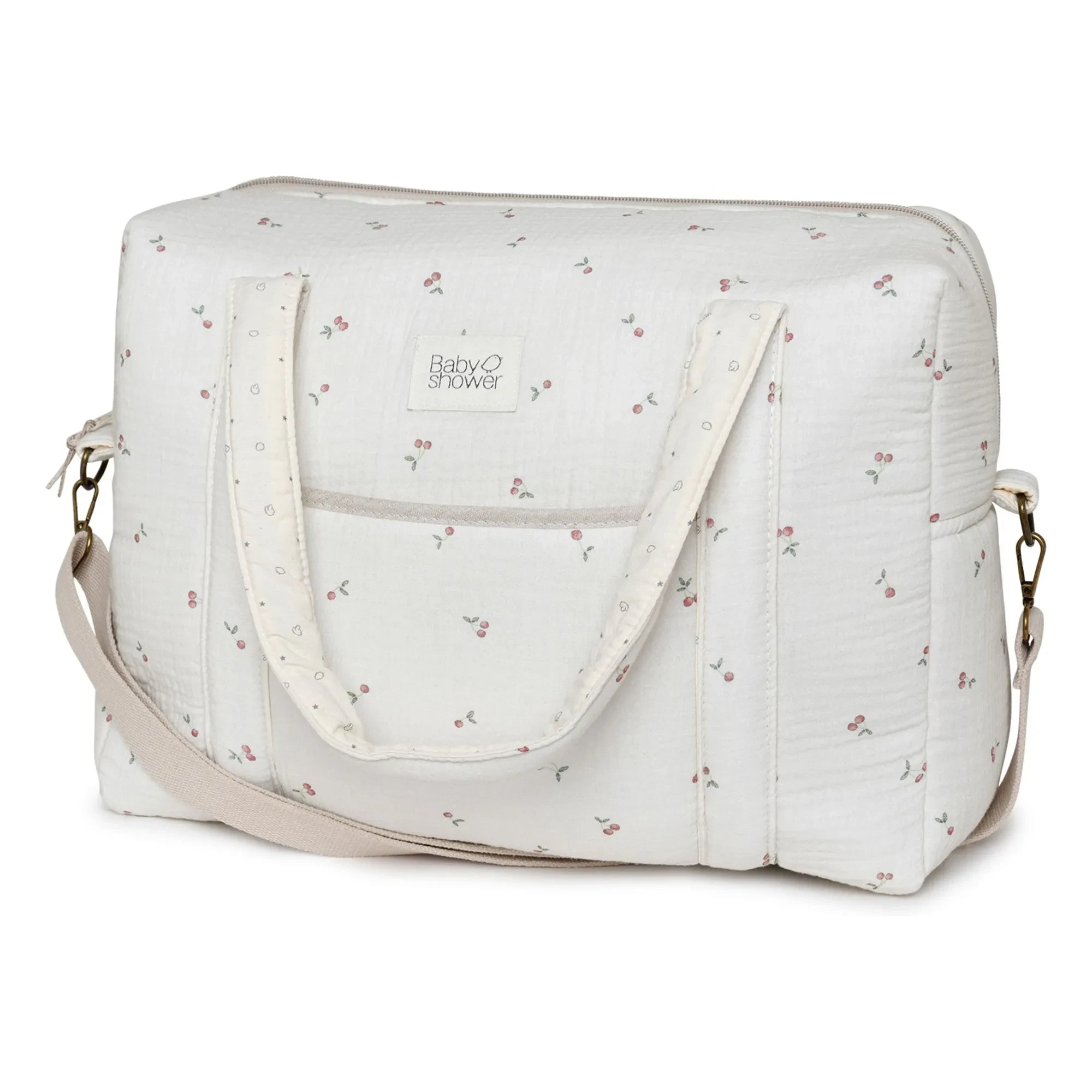 Babyshower - Camila Cherries diaper bag | Ecru