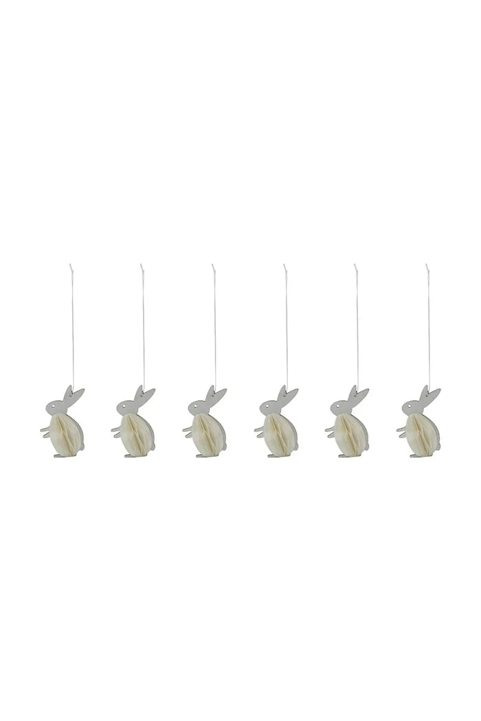 Коледна украса House Doctor HDRabb 6 cm (6 броя)
