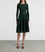 Sheer Edge Midi Dress DARK RACING GREEN