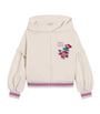 Dolce & Gabbana Kids Cotton Floral-Detail Zip-Up Hoodie (8-12 Years)
