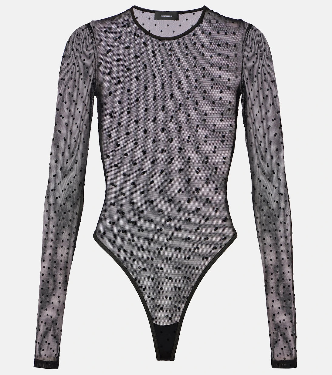 Wardrobe.NYC - Polka-dot sheer mesh bodysuit