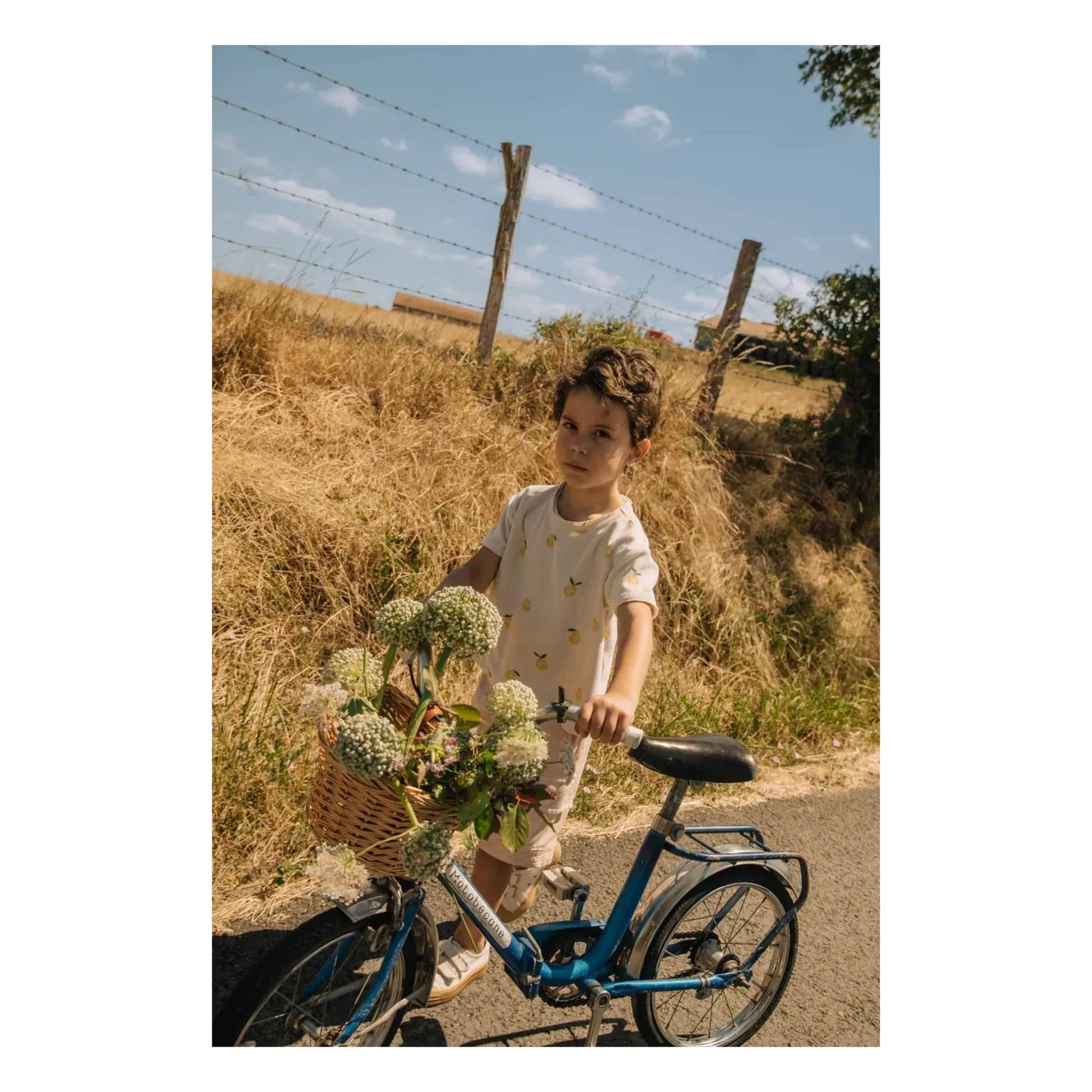 Studio Bohème - Essential T-shirt Lemons Organic Cotton Sponge | Ecru
